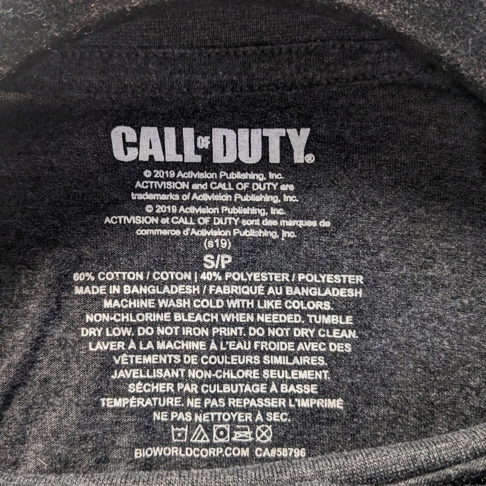 Call of Duty Black Long Sleeve Men's Graphic Tee 90 Video Game Size S - Picture 3 of 6